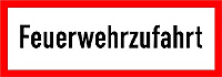 Feuerwehrzufahrt