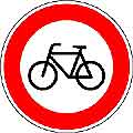 Verbot  für Radfahrer
