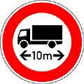 Verbot  für Fahrzeuge über angegebene Länge